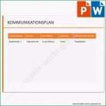Hervorragen Vorlage Kommunikationsplan