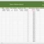Phänomenal Aktiendepot Mit Excel