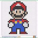 Phänomenal Bügelperlen Vorlage Anleitung 1 Super Mario Bros