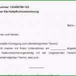 Phänomenal Kundigungsschreiben Versicherung Vorlage Gratis Papacfo