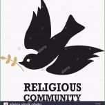 Phänomenal Religiöse Gemeinschaft Emblem Vorlage Mit Taube Heiligen