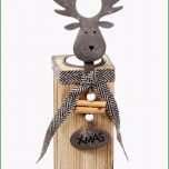 Phänomenal Teelichthalter Elch Aus Holz Und Metall Windlicht