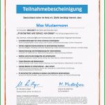 Phänomenal Teilnahmebescheinigungen