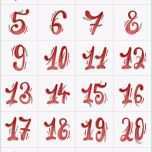 Schockieren Adventskalenderzahlen Zum Ausdrucken Oder Nachmalen