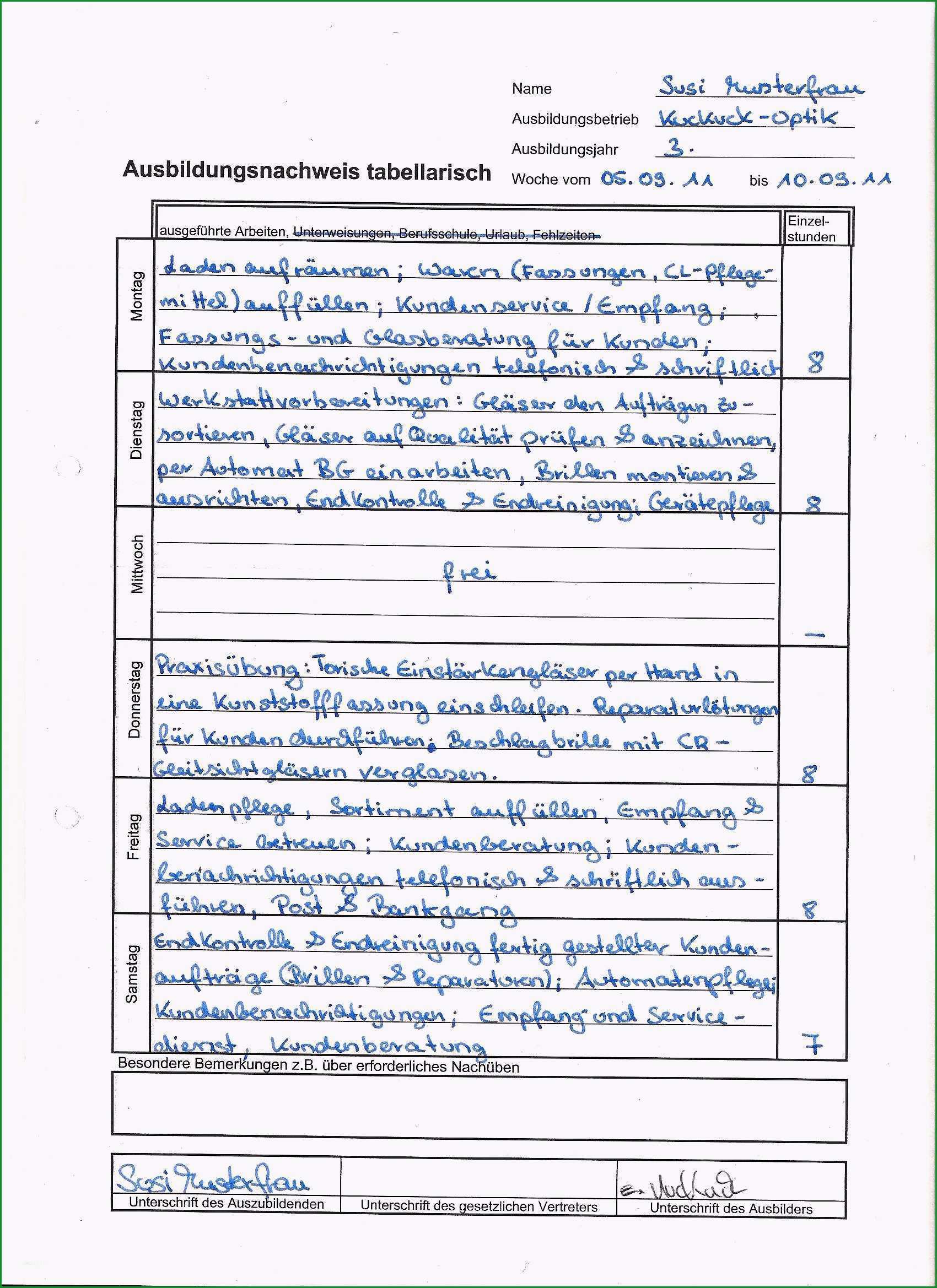 Schockieren Berichtsheft Vorlage Line Schönste Berichtsheft