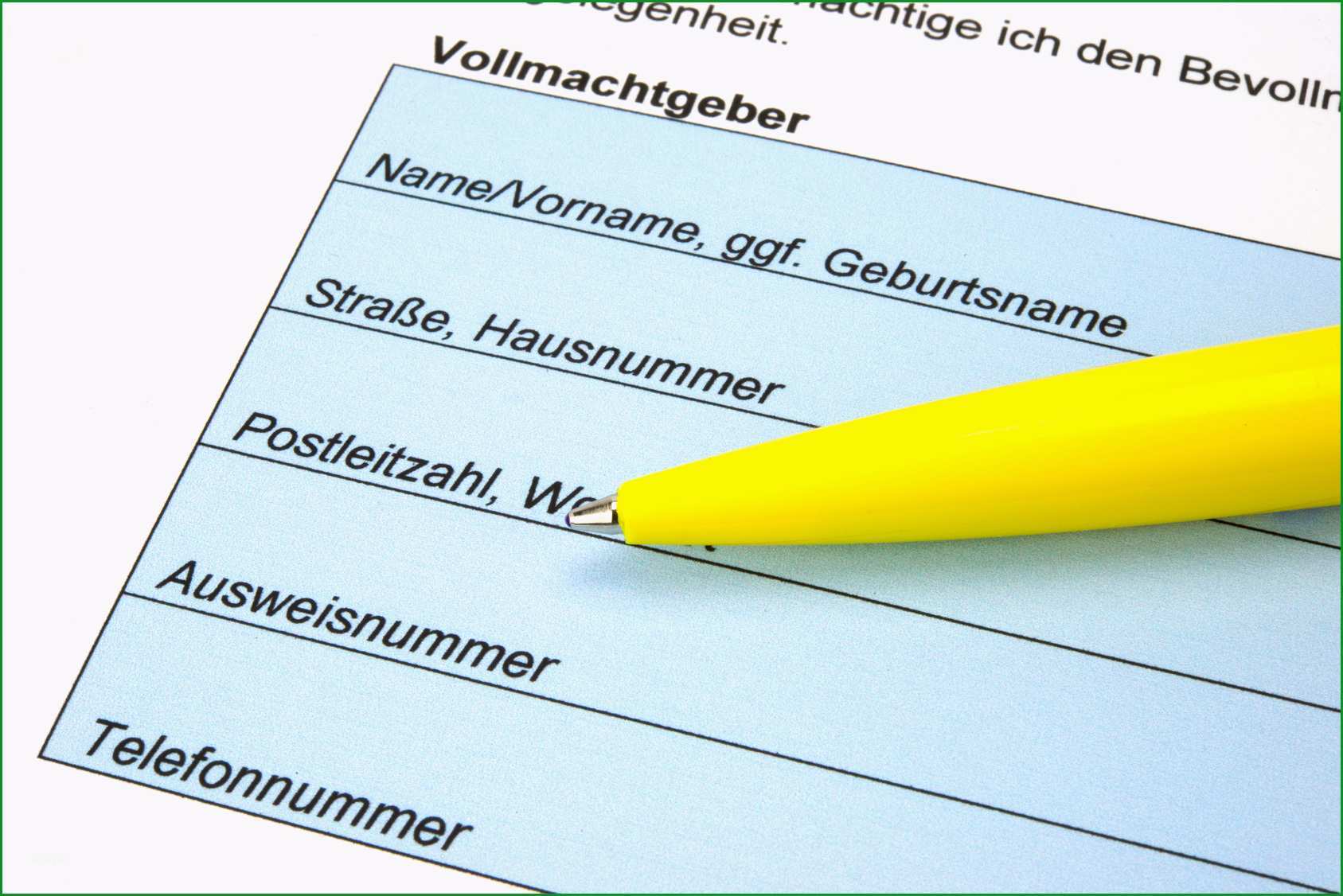 generalvollmacht muster