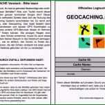 Schockieren Geocaching Logbuch Vorlage Word – Wordde