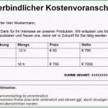 Schockieren Gratis Kostenvoranschlag Vorlage &amp; Muster