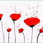 Schockieren Roter Mohn Malen Mohnblumen Abstrakt Malerei Von