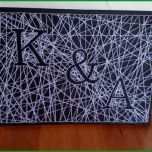 Schockieren Wanddeko Wanddeko Aus Nagel Und Faden Ein