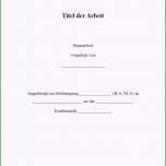 Selten 16 Deckblatt Vorlage Word Hausarbeit