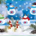 Selten Fröhliches Schneemann Fensterbild Familie