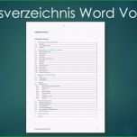 Selten Inhaltsverzeichnis Vorlage Word