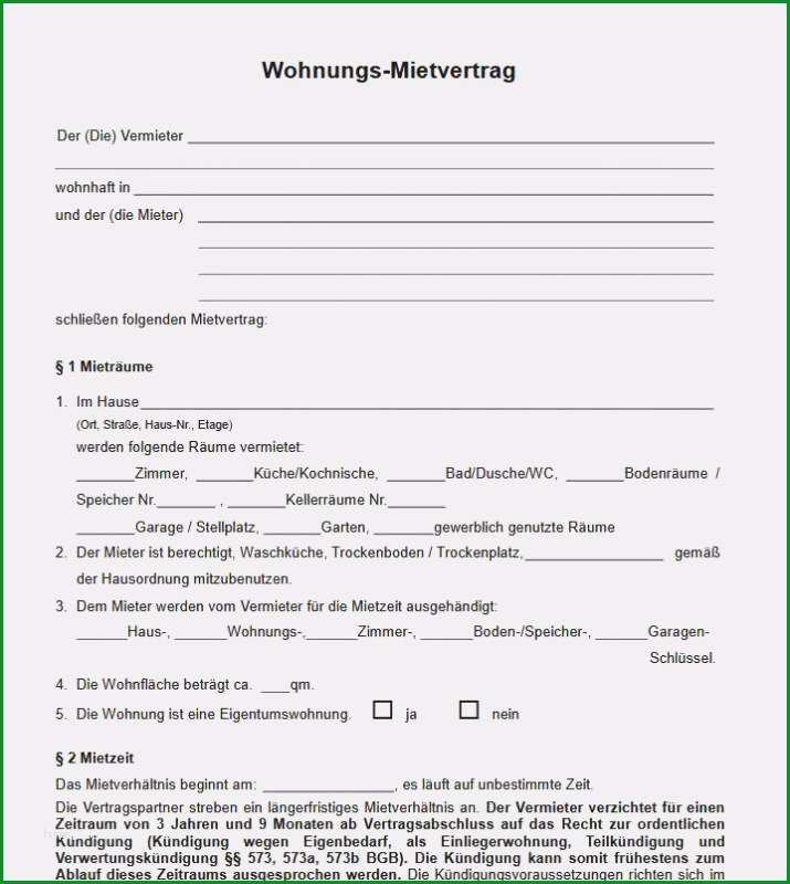 kundigung mietvertrag wegen eigenbedarf vorlage kostenlos pdf cool mietvertrag muster