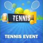 Selten Tennis event Flyer Oder Poster Vorlage Vektor Design