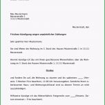 Selten Vorlage Fristlose Kundigung Mietvertrag Durch Vermieter