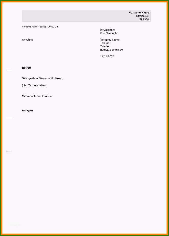 11 formeller brief vorlage