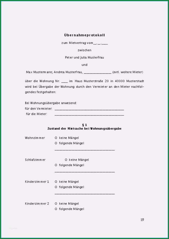 Sensationell 19 Bürgschaft Mietvertrag Muster