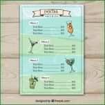 Sensationell Blaue Und Grüne Cocktailkarte Vorlage