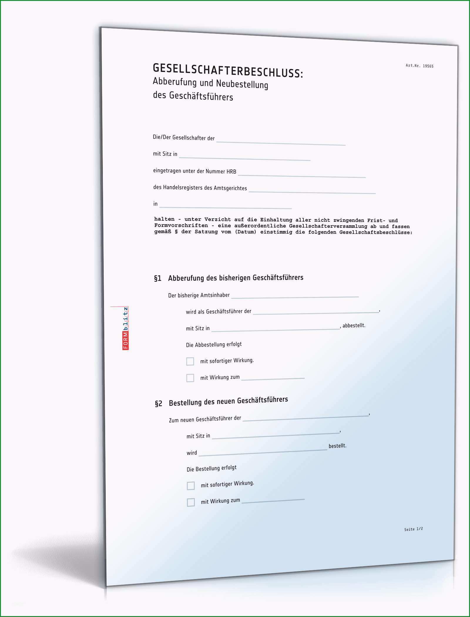 Sensationell Gesellschaftsvertrag Gmbh Vorlage Word – Kebut