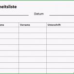 Sensationell Gratis Anwesenheitsliste Vorlage Teilnehmerliste