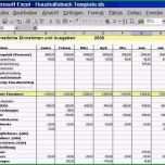Sensationell Haushaltsbuch Excel Vorlage Kostenlos – De Excel