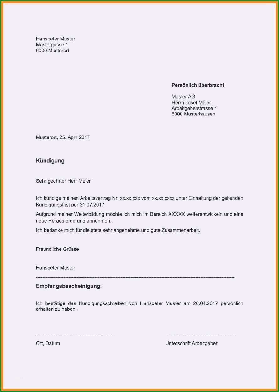 kundigung arbeitsvertrag muster arbeitgeber pdf