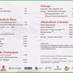 Sensationell Preisliste Getränke Vorlage Fabelhaft Berühmt Getränke