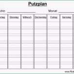 Sensationell Putzplan Vorlage Zum Ausdrucken