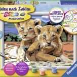 Sensationell Ravensburger Malen Nach Zahlen Kleine Löwenbabys Online