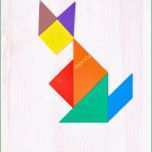 Sensationell Schinden Sie Lay Bunte Tangram Figuren form Von Katze Auf