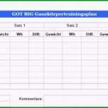 Sensationell Trainingsplan Vorlage Leer – Kostenlos Vorlagen