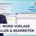 Sensationell Word Vorlage Erstellen &amp; Bearbeiten In Der Sap