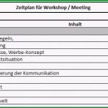 Sensationell Zeitplan Meeting Excel Vorlage