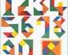 Toll Numbers Set Tangram isoliert Auf Einem Weißen