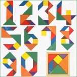 Toll Numbers Set Tangram isoliert Auf Einem Weißen