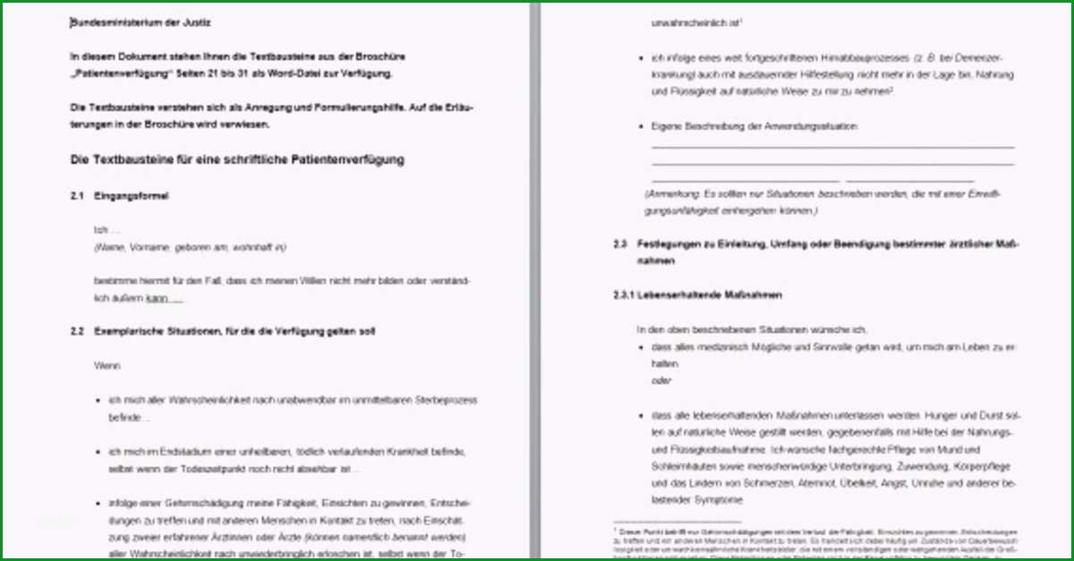 Toll Patientenverfügung formular Download