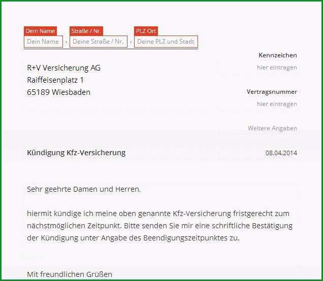 versicherung kundigen vorlage allianz
