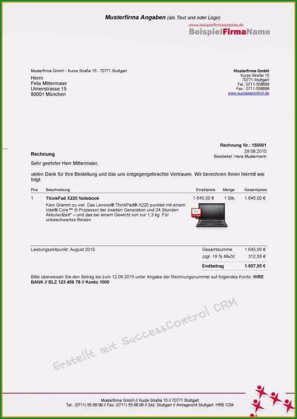 13 privatrechnung vorlage pdf