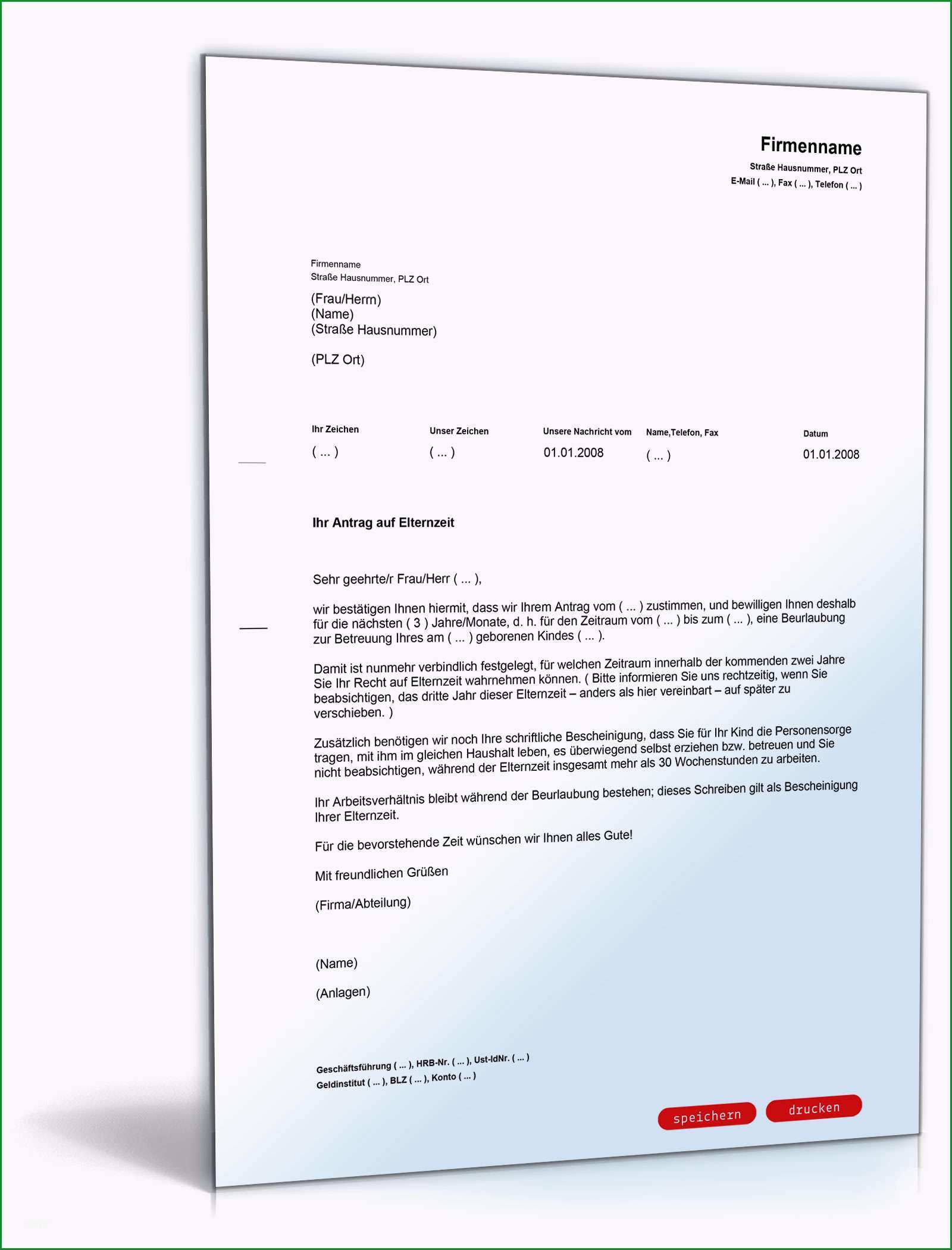 bewilligung erziehungsurlaub elternzeit