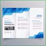 Überraschen Blaue Geometrische Trifold Business Broschüre Design