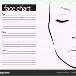 Überraschen Gesicht Diagramm Make Up Artist Leer Vorlage Vektor
