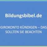 Überraschen Kündigungsschreiben Girokonto Kündigen Vorlage Muster