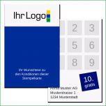 Überraschen Stempelkarte Blau – Drucken Bei Onlinedruck