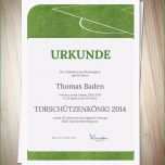 Überraschen Urkundevorlage Papierurkunde Fußball torschützenkönig