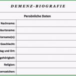Überraschen Vorlage Download Demenz Biografiebogen Word