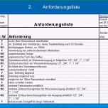 Ungewöhnlich Anforderungsliste Konstruktion Vorlage Excel – De Excel
