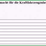 Ungewöhnlich Besten Der Vollmacht Kfz Zulassung Muster