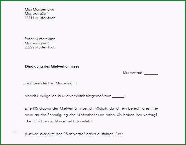 kundigung mietvertrag untermieter vorlage schonste 5 wohnung kundigen vorlage