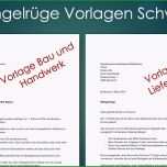 Ungewöhnlich Mängelrüge Vorlage Musterbrief Schweiz